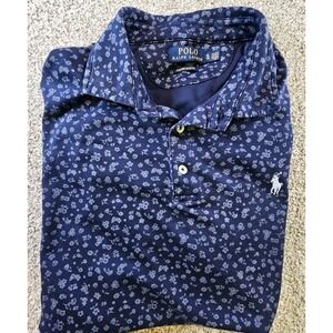 Polo by Ralph Lauren Navy Floral Short Sleeve Button-Down Shirt